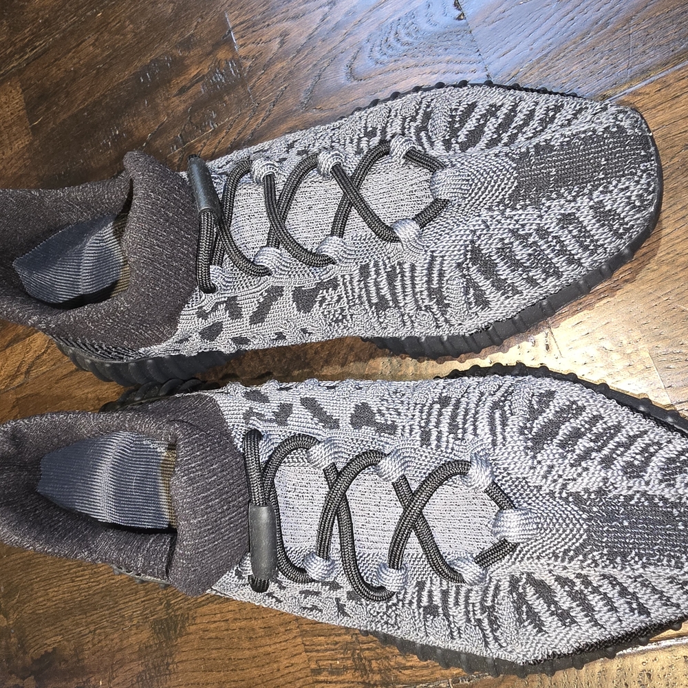 Gray and Black Knit Sneakers